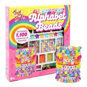 kit de cuentas con más de 1000 piezas y letras del alfabeto para crear pulseras y joyas