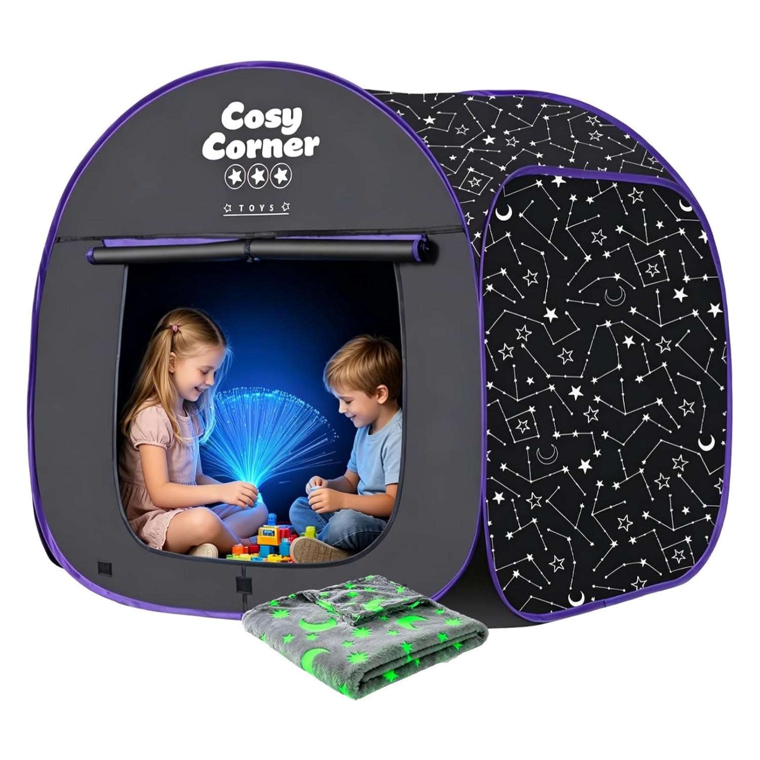 Casita De Juegos Sensorial Con Luz Y Manta Calma Infantil Para Niños